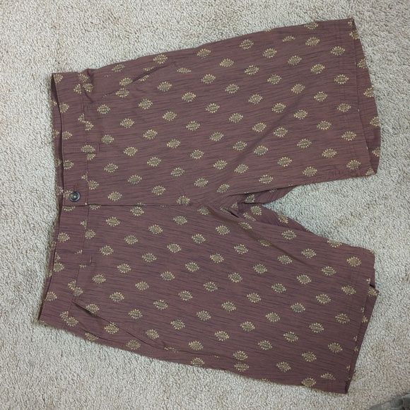 Eddie Bauer Travex Men’s Shorts Size 32 Brown Geometric Print  Stretch Nylon - Picture 7 of 12